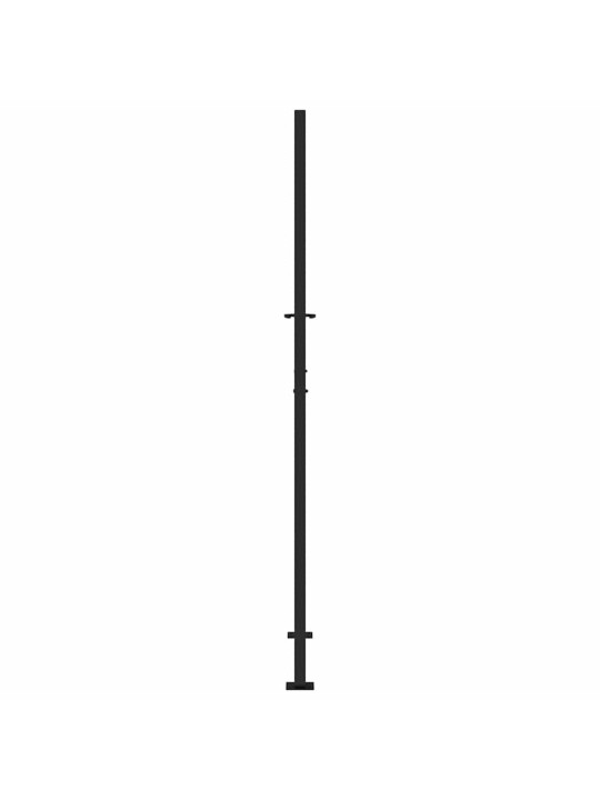 Puutarhaportti musta 105x205 cm teräsliekki design