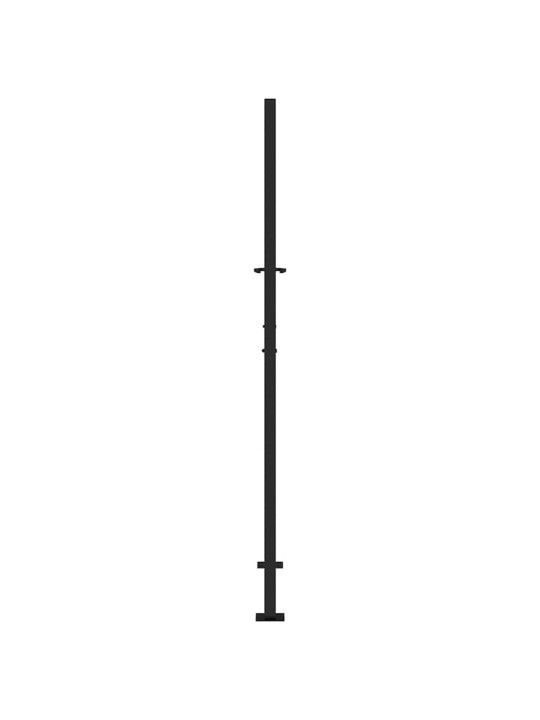 Puutarhaportti musta 105x180 cm teräsristisuunnittelu