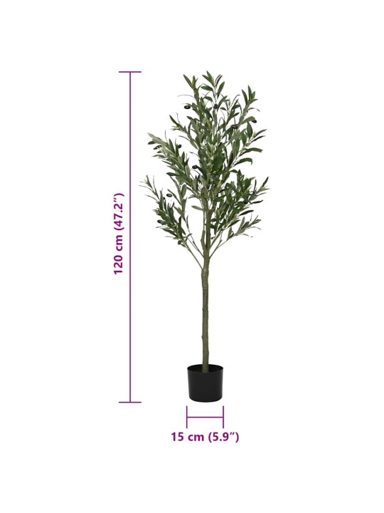 Keinotekoinen oliivipuu 450 lehdet 120 cm vihreä