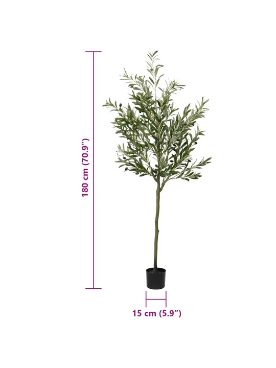 Keinotekoinen oliivipuu 700 lehdet 180 cm vihreä