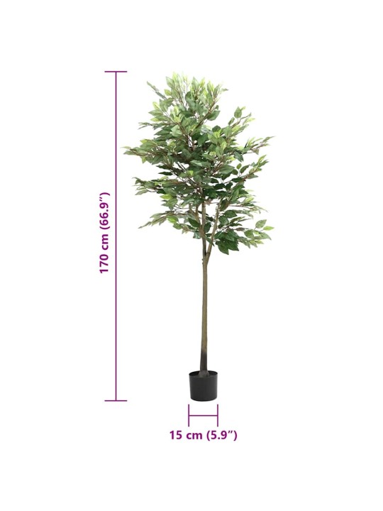 Keinotekoinen ficus tree 756 lehdet 170 cm vihreä