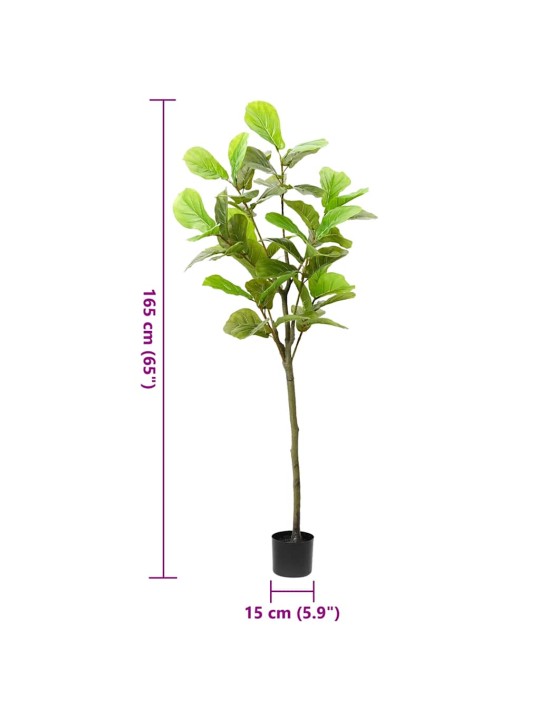 Keinotekoinen ficus tree 48 lehdet 165 cm vihreä