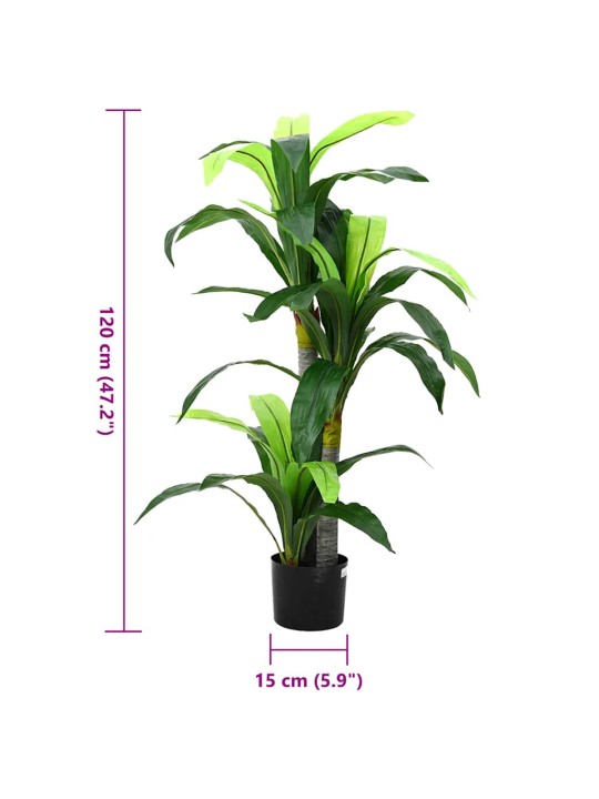Keinotekoinen dracaena tree 36 lehdet 120 cm vihreä