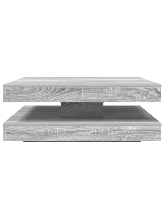 Sohvapöytä 360 astetta kääntyvä harmaa sonoma 90x90x34,5 cm