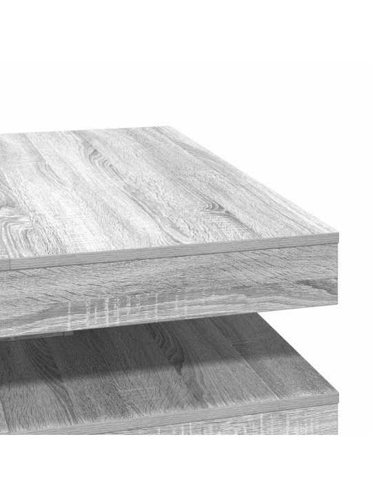 Sohvapöytä 360 astetta kääntyvä harmaa sonoma 90x90x34,5 cm