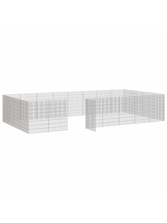 Eläinhäkki free range 24-paneelia 54x80 cm galvanoitu rauta
