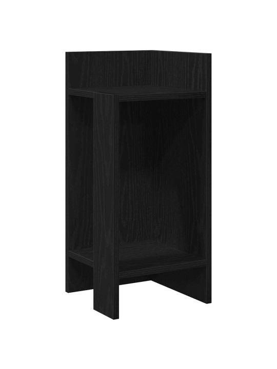 Sivupöydät 2 kpl hyllyllä musta 25,5x27x60 cm