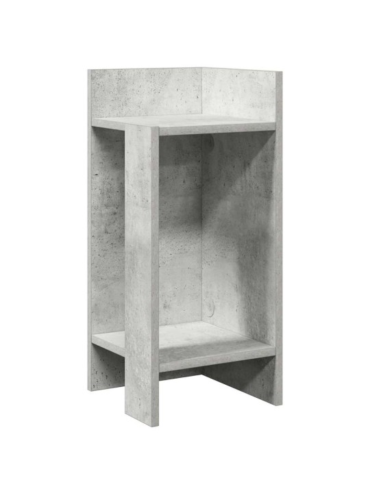 Sivupöydät 2 kpl hyllyllä betonin harmaa 25,5x27x60 cm