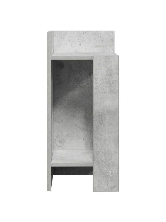 Sivupöydät 2 kpl hyllyllä betonin harmaa 25,5x27x60 cm