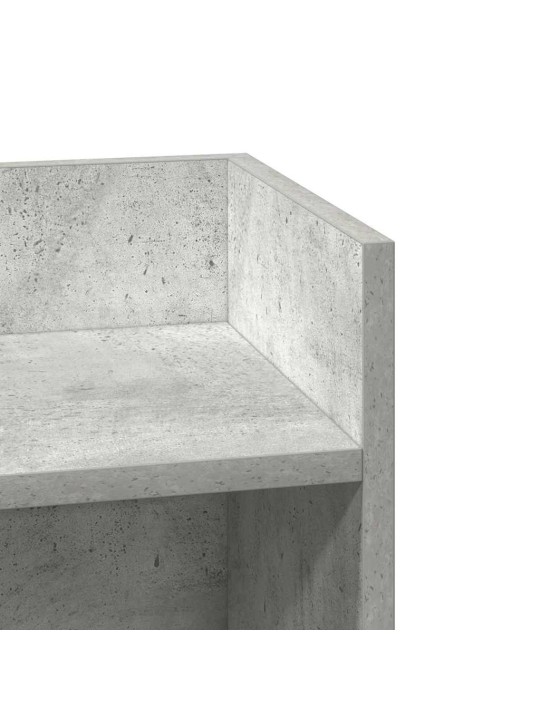 Sivupöydät 2 kpl hyllyllä betonin harmaa 25,5x27x60 cm