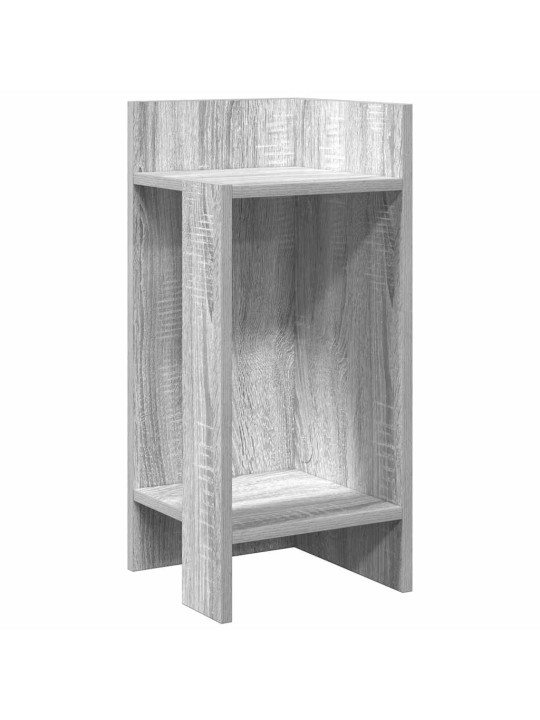 Sivupöydät 2 kpl hyllyllä harmaa sonoma 25,5x27x60 cm