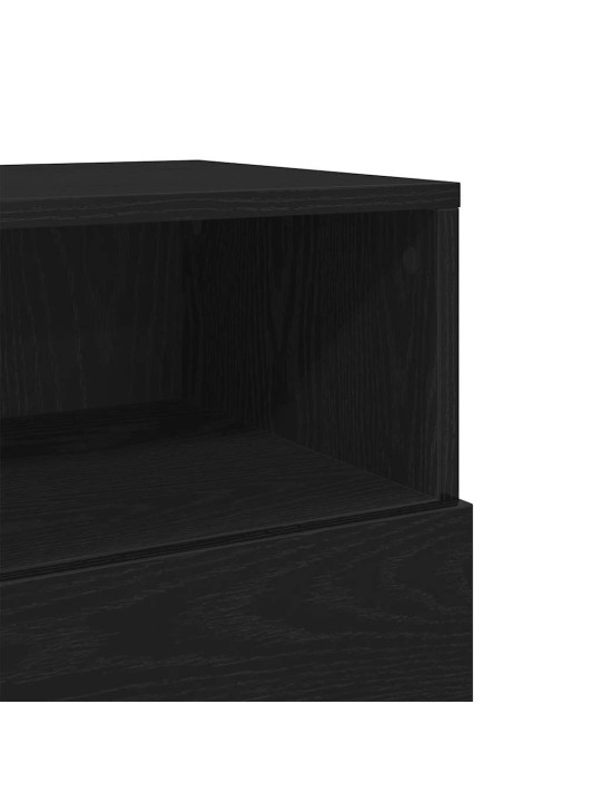 Yöpöytäkaapit 2 kpl 2 laatikolla musta 36x36x68 cm