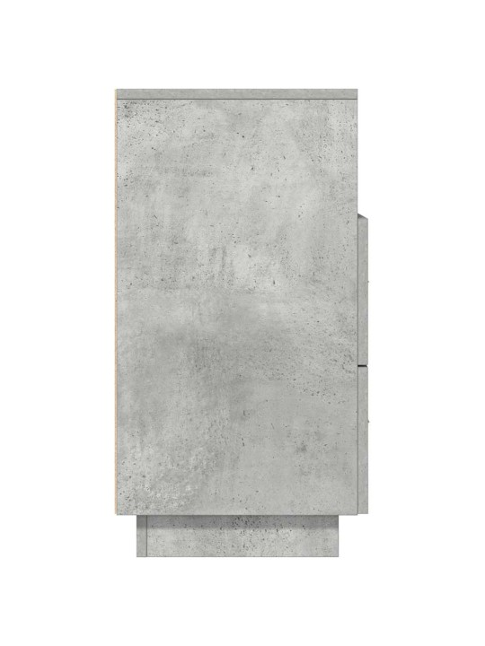 Yöpöytäkaapit 2 kpl 2 laatikolla betoninharmaa 36x36x68 cm