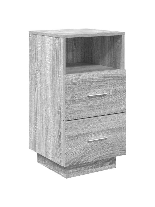 Yöpöytäkaapit 2 kpl 2 laatikolla harmaa sonoma 36x36x68 cm