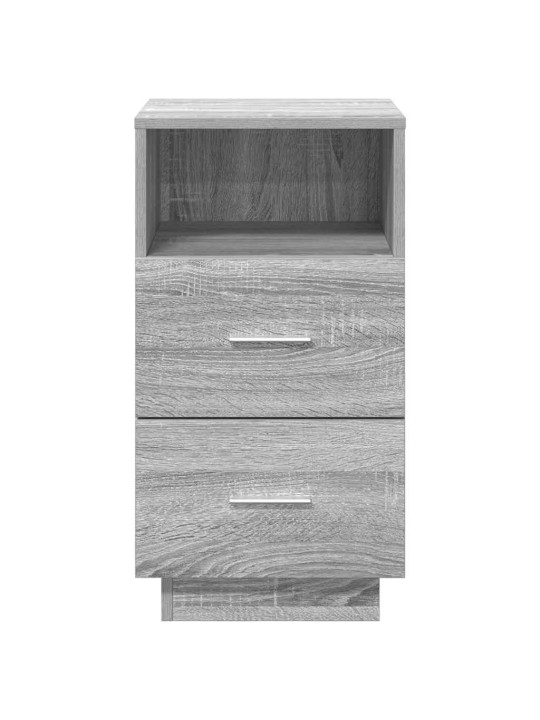 Yöpöytäkaapit 2 kpl 2 laatikolla harmaa sonoma 36x36x68 cm