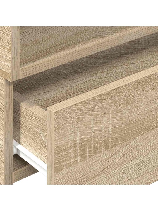 Seinäkiinnitettävät yöpöydät 2 kpl sonoma-tammi 45x26x28,5 cm