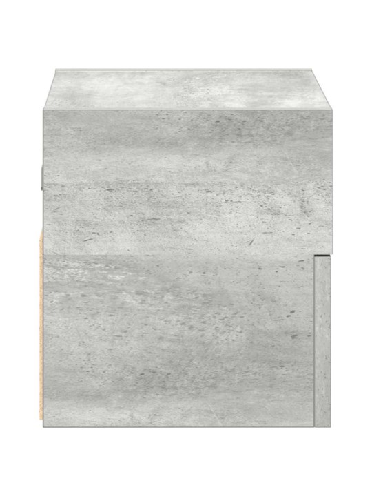 Seinäkiinnitettävä yöpöytä betoninharmaa 45x26x28,5 cm