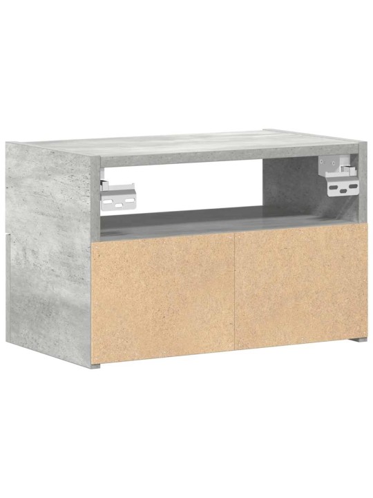Seinäkiinnitettävät yöpöydät 2 kpl betoninharmaa 45x26x28,5 cm