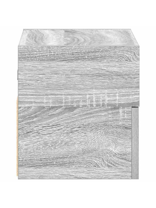 Seinäkiinnitettävä yöpöytä harmaa sonoma 45x26x28,5 cm