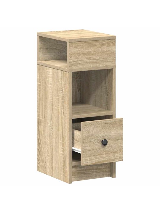 Yöpöytäkaapit 2 kpl laatikolla sonoma-tammi 25x31x66 cm