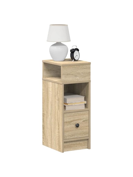 Yöpöytäkaapit 2 kpl laatikolla sonoma-tammi 25x31x66 cm