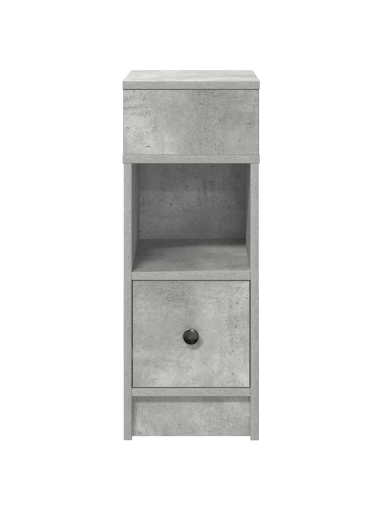 Yöpöytäkaapit 2 kpl laatikolla betoninharmaa 25x31x66 cm