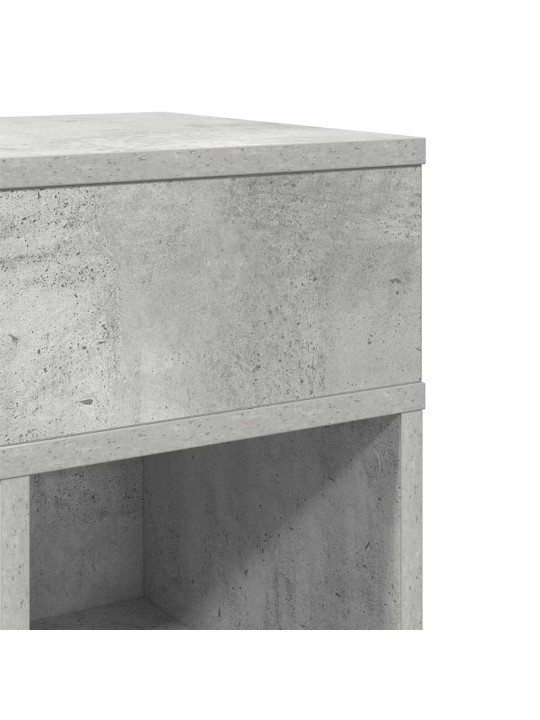 Yöpöytäkaapit 2 kpl laatikolla betoninharmaa 25x31x66 cm