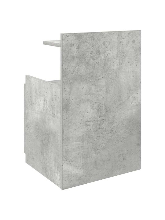 Yöpöytä 2 laatikolla betoninharmaa 40x36,5x62 cm