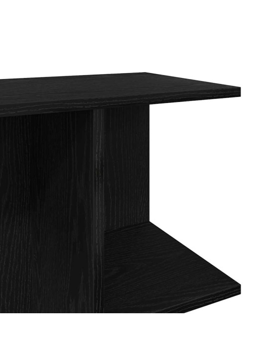 Yöpöydät 2 kpl musta tammi 46,5x29x61 cm tekninen puu