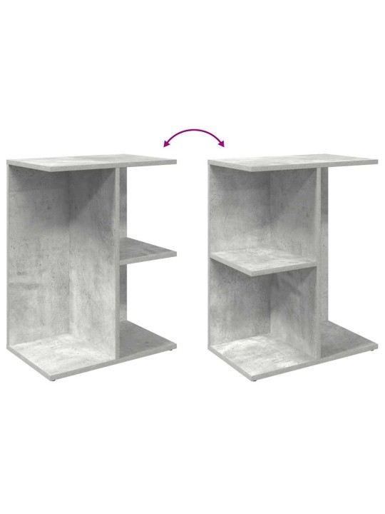 Yöpöydät 2 kpl betoninharmaa 46,5x29x61 cm tekninen puu