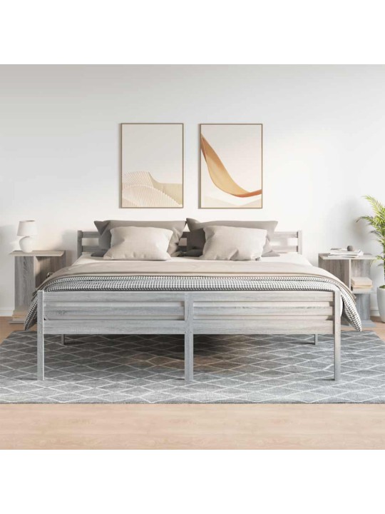 Yöpöydät 2 kpl harmaa sonoma 46,5x29x61 cm tekninen puu