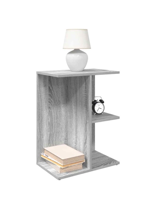 Yöpöydät 2 kpl harmaa sonoma 46,5x29x61 cm tekninen puu