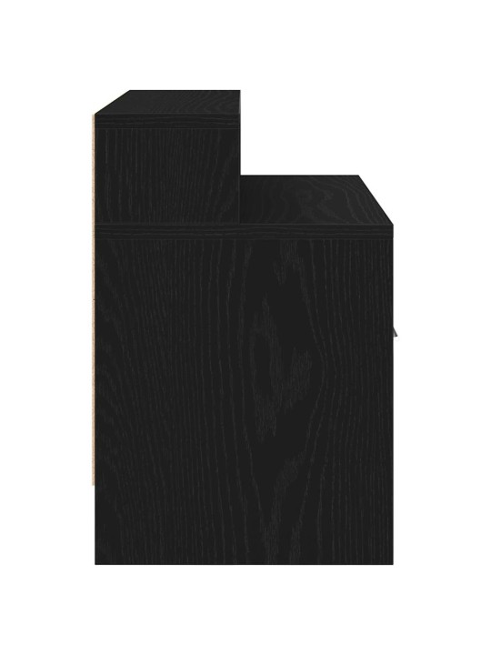 Yöpöytäkaapit laatikolla 2 kpl musta tammi 51x31x47 cm