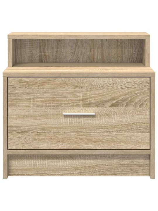 Yöpöytäkaapit laatikolla 2 kpl sonoma-tammi 51x31x47 cm