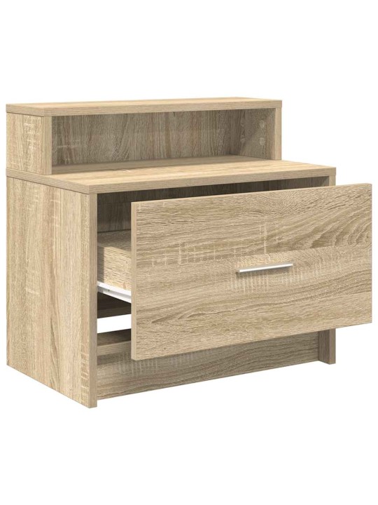 Yöpöytäkaapit laatikolla 2 kpl sonoma-tammi 51x31x47 cm