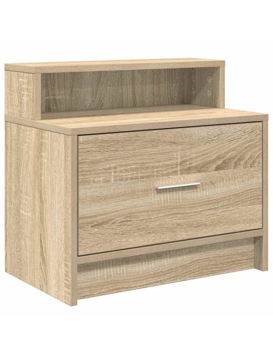 Yöpöytäkaapit laatikolla 2 kpl sonoma-tammi 51x31x47 cm