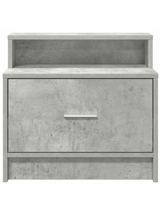 Yöpöytäkaapit laatikolla 2 kpl betoninharmaa 51x31x47 cm
