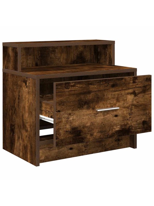 Yöpöytäkaapit laatikolla 2 kpl savutammi 51x31x47 cm