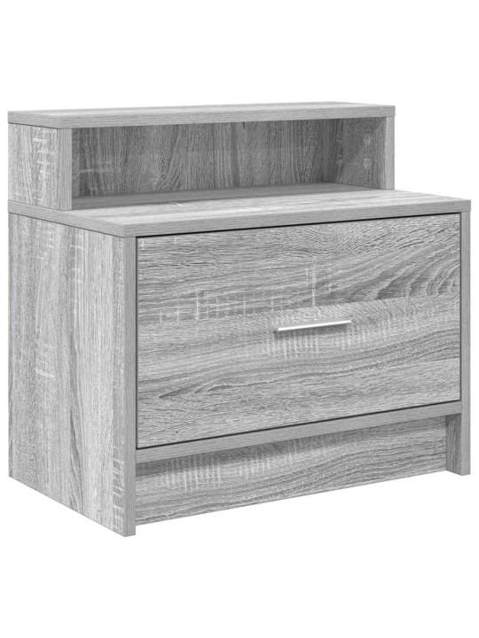 Yöpöytäkaapit laatikolla 2 kpl harmaa sonoma 51x31x47 cm