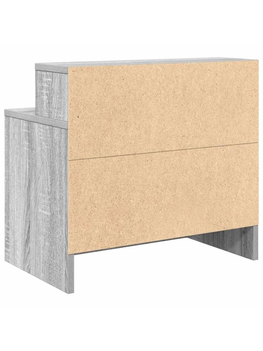 Yöpöytäkaapit laatikolla 2 kpl harmaa sonoma 51x31x47 cm