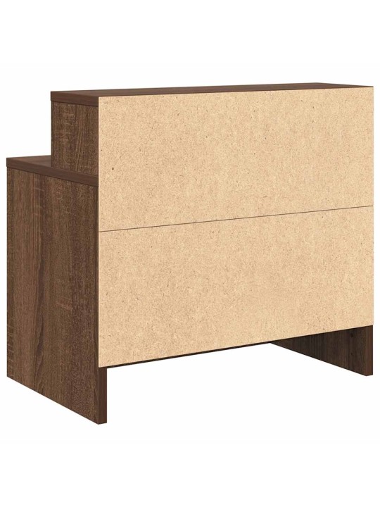Yöpöytäkaapit laatikolla 2 kpl ruskea tammi 51x31x47 cm