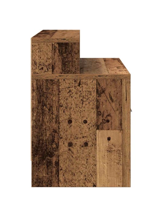 Yöpöytäkaapit laatikolla 2 kpl vanha puu 51x31x47 cm
