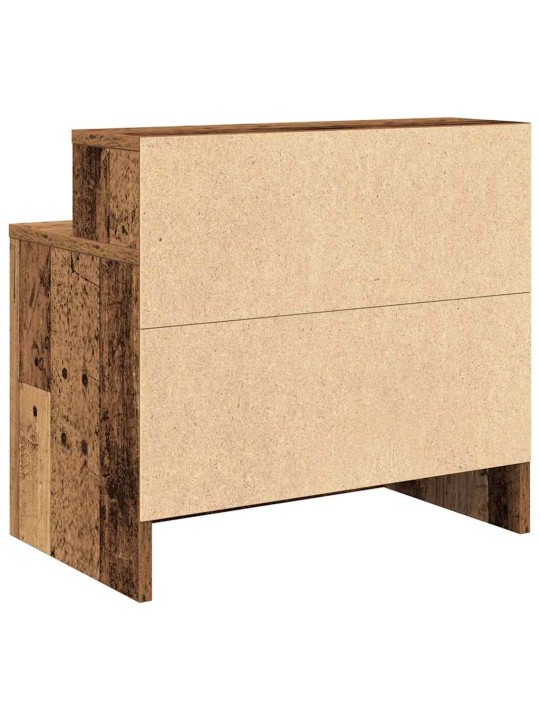Yöpöytäkaapit laatikolla 2 kpl vanha puu 51x31x47 cm