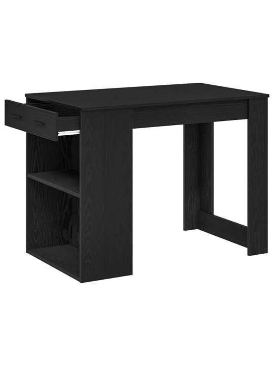 Kirjoituspöytä laatikolla ja hyllyllä musta tammi 102x62x77,5cm