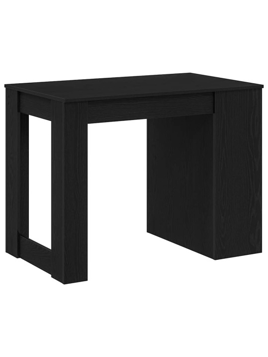Kirjoituspöytä laatikolla ja hyllyllä musta tammi 102x62x77,5cm