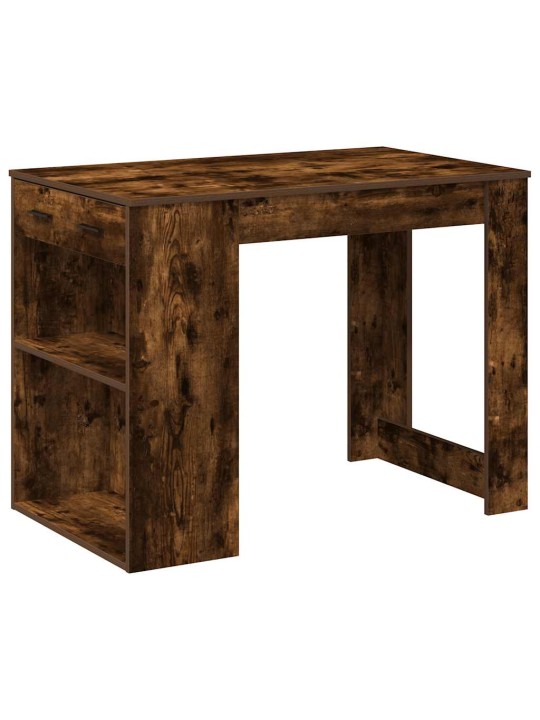 Kirjoituspöytä laatikolla ja hyllyllä savutammi 102x62x77,5 cm