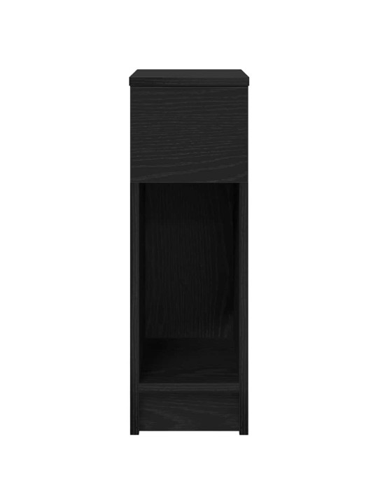 Yöpöytäkaapit laatikolla 2 kpl musta tammi 20x36x60 cm