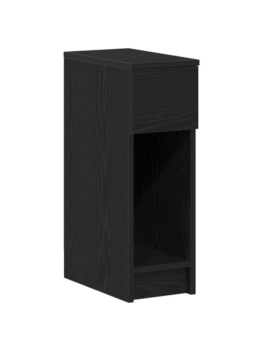 Yöpöytäkaapit laatikolla 2 kpl musta tammi 20x36x60 cm
