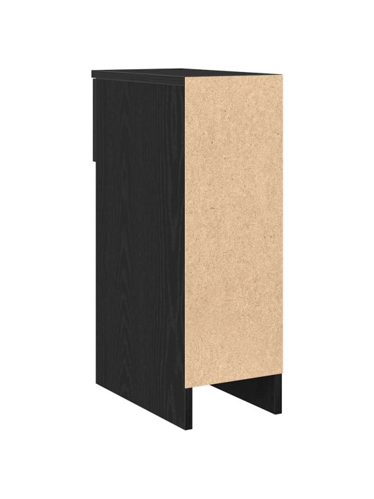 Yöpöytäkaapit laatikolla 2 kpl musta tammi 20x36x60 cm