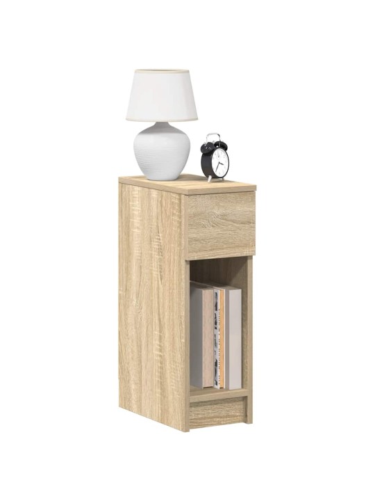Yöpöytäkaapit laatikolla 2 kpl sonoma-tammi 20x36x60 cm
